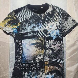 Guess T-Shirt Graphic Vintage Men Large Black
